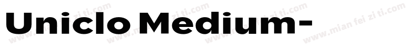 Uniclo Medium字体转换